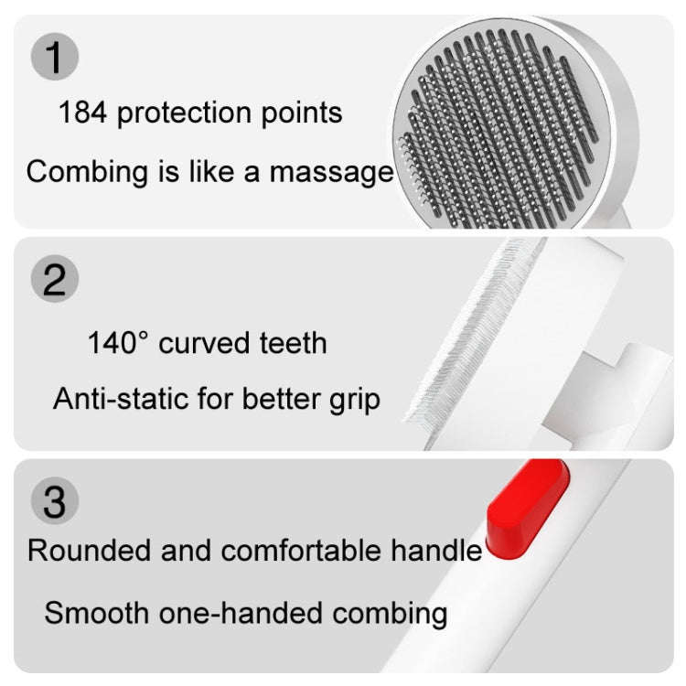 Pets Knotting And Thinning Needle Comb Cats And Dogs De-Fluffing Comb(Pink)