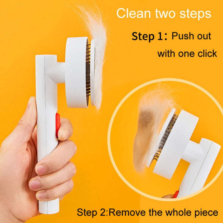 Pets Knotting And Thinning Needle Comb Cats And Dogs De-Fluffing Comb(Pink)