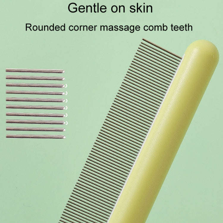 Cats And Dogs Long Hair Knotting Brush Pets Stainless Steel Detangling Comb, Size: Fine Teeth(White)
