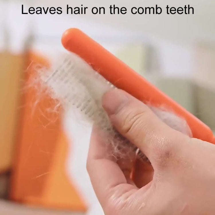 Cats And Dogs Long Hair Knotting Brush Pets Stainless Steel Detangling Comb, Size: Fine Teeth(White)