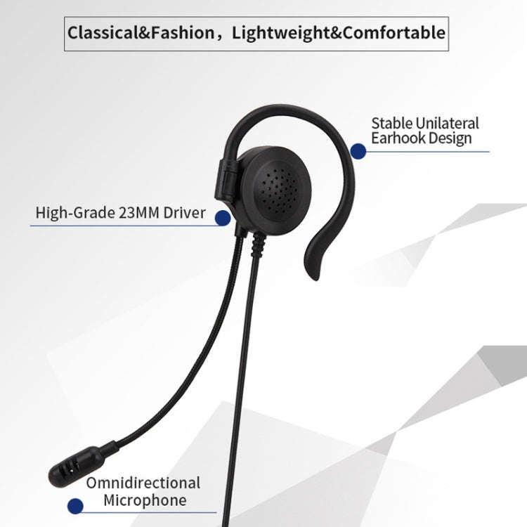 SOYTO SY227 Single-side Operator Ear Hook Headset Corded Computer Headset, Interfaces: Separation...