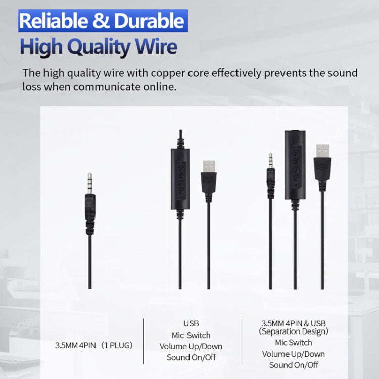 SOYTO SY227 Single-side Operator Ear Hook Headset Corded Computer Headset, Interfaces: Separation...