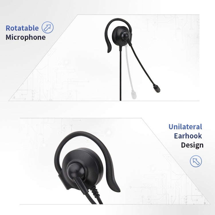 SOYTO SY227 Single-side Operator Ear Hook Headset Corded Computer Headset, Interfaces: Separation...