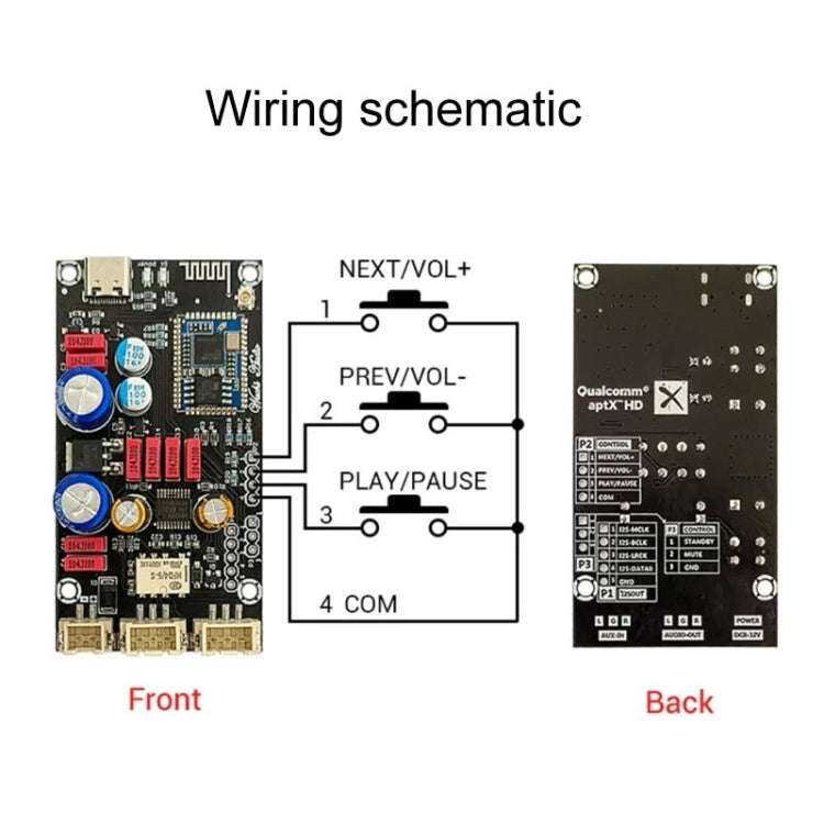 QCC3034 Bluetooth Lossless Decoder Board APTX Amplifier Wireless Receiver
