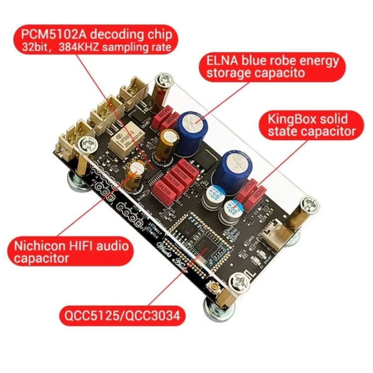 QCC3034 Bluetooth Lossless Decoder Board APTX Amplifier Wireless Receiver