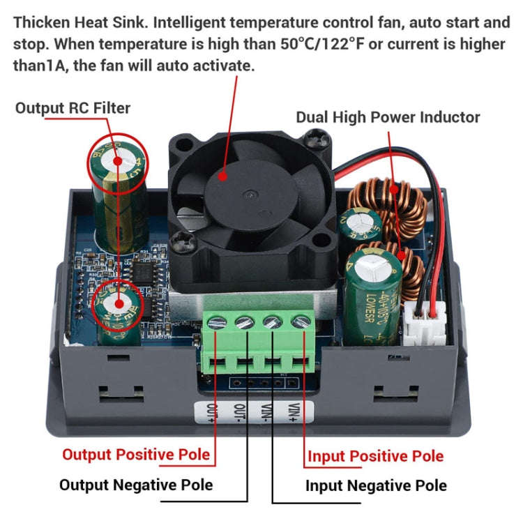 80W 5A DC-DC Adjustable Voltage Regulator Battery Charging Module