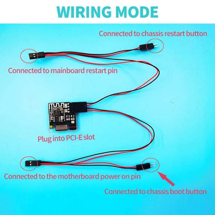 Desktop Computer WIFI Remote Power On PCI-E Slot Physical Reboot Module