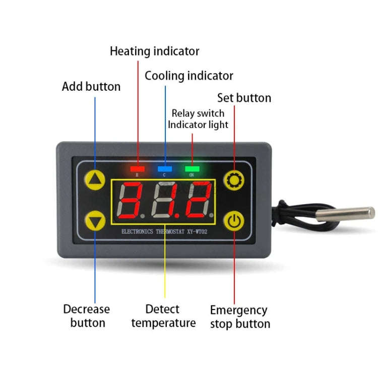 WIFI Wireless Cell Phone Remote Thermostat Control Switch Module, Model: Digital Tube Display