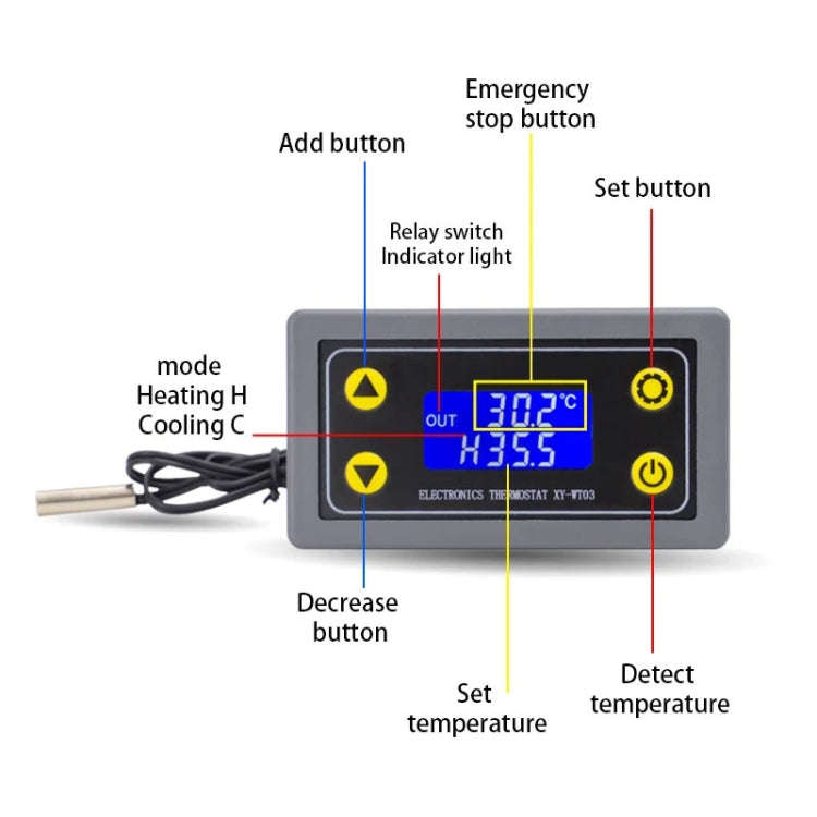 WIFI Wireless Cell Phone Remote Thermostat Control Switch Module, Model: LCD Display
