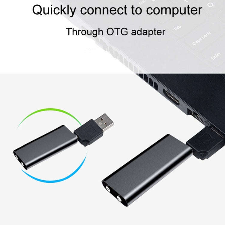 Q25 Intelligent Voice Recorder With Screen HD Noise Canceling Back Clip Voice Reporter, Size: 4GB...