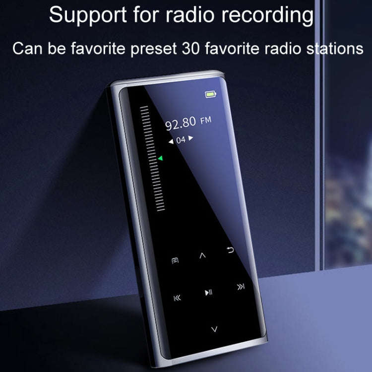 M27 1.8 Inch Bluetooth MP3/MP4 Music Player E-Book Recorder, Size: 4GB(Black)
