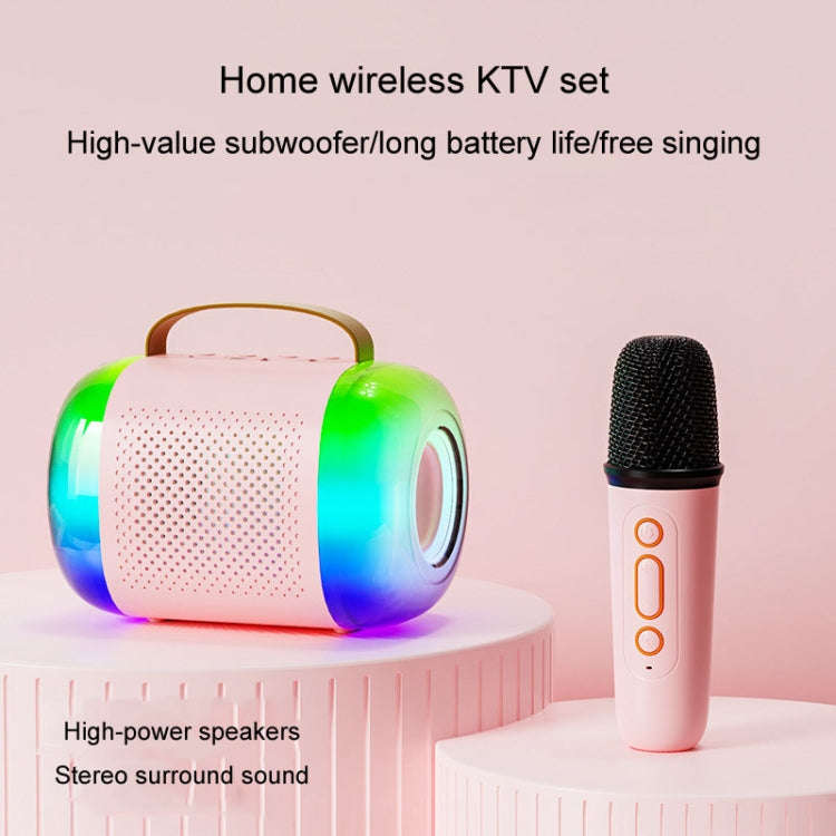 Y5 2 Microphone Portable Bluetooth Speaker Home And Outdoor Wireless Karaoke Audio(Black)