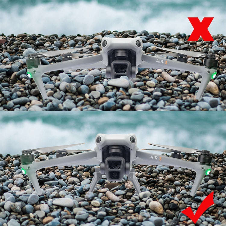 For DJI Air 3 Heightened Landing Gear Body Protection Fall and Crash Proof Folding Extension Kick...