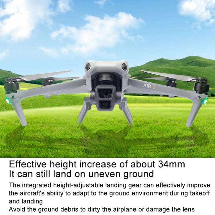 For DJI Air 3 Heightened Landing Gear Body Protection Fall and Crash Proof Folding Extension Kick...