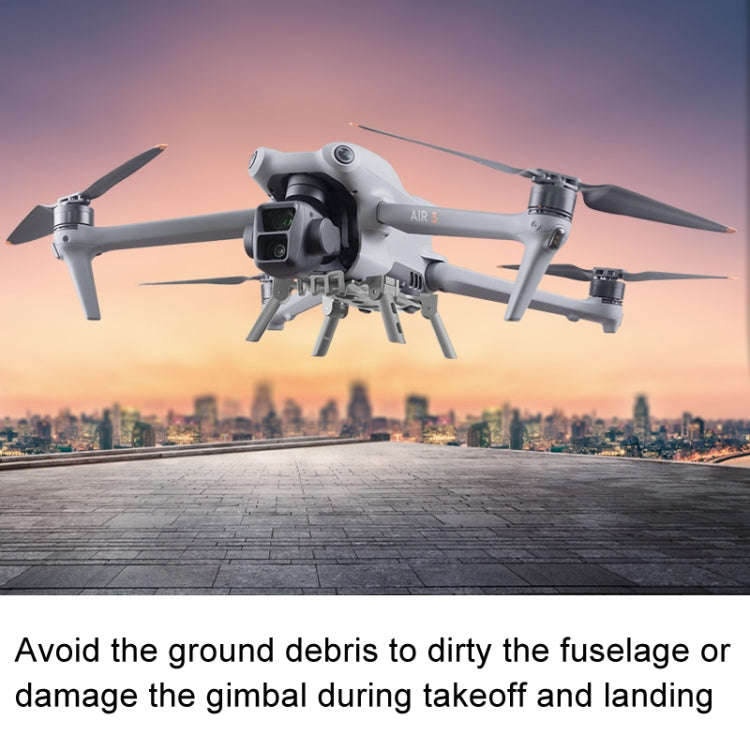 For DJI Air 3 Heightened Landing Gear Body Protection Fall and Crash Proof Folding Extension Kick...