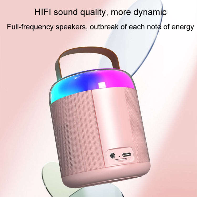 Home Portable Bluetooth Speaker Small Outdoor Karaoke Audio, Color: Y1 White(Monocular wheat)
