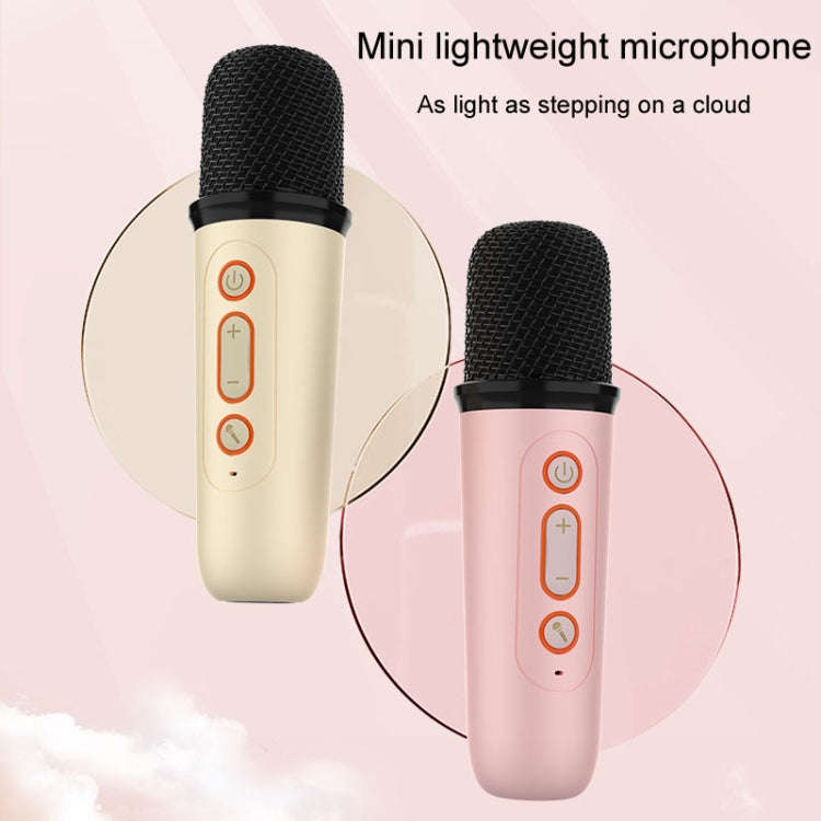 Home Portable Bluetooth Speaker Small Outdoor Karaoke Audio, Color: Y1 Pink(Double wheat)