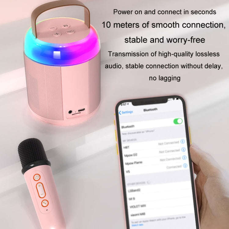 Home Portable Bluetooth Speaker Small Outdoor Karaoke Audio, Color: Y1 White(Monocular wheat)