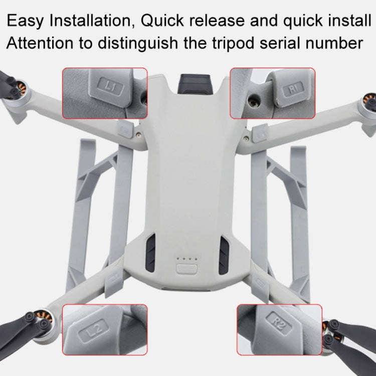 For DJI Mini 3 / Mini 3 Pro 1pair Height Increase Kickstand Landing Gear Propeller Protective Cover