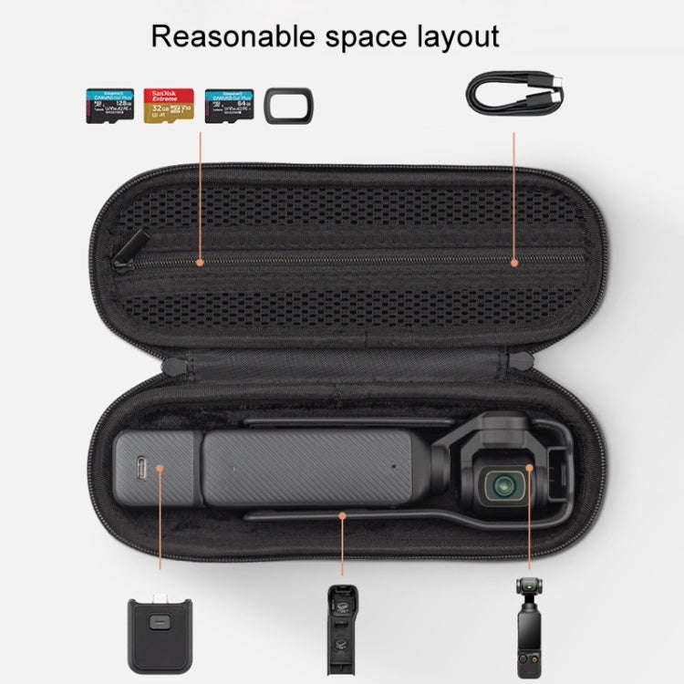For DJI Osmo Pocket 3 XFJI Storage Box Waterproof Drop-proof Mini Body Handbag Accessories(Dark G...