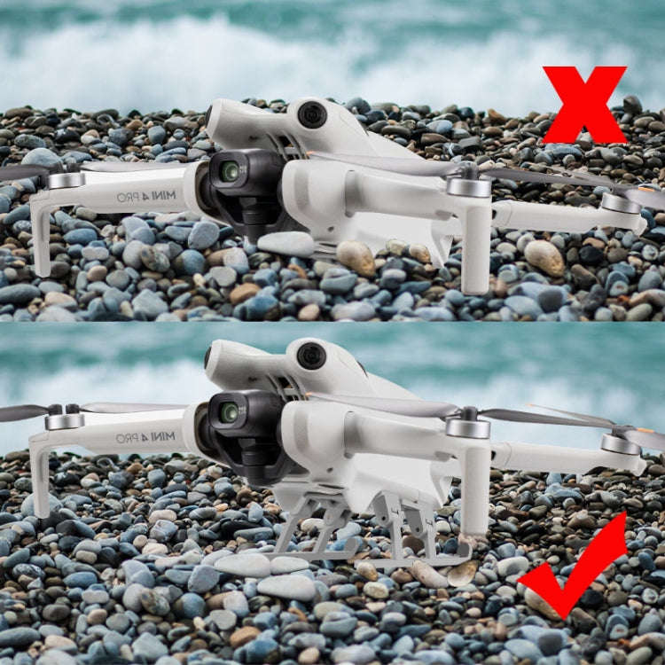 For DJI Mini 4 Pro Landing Gear Base Gimbal Protector Folding Booster Kickstand