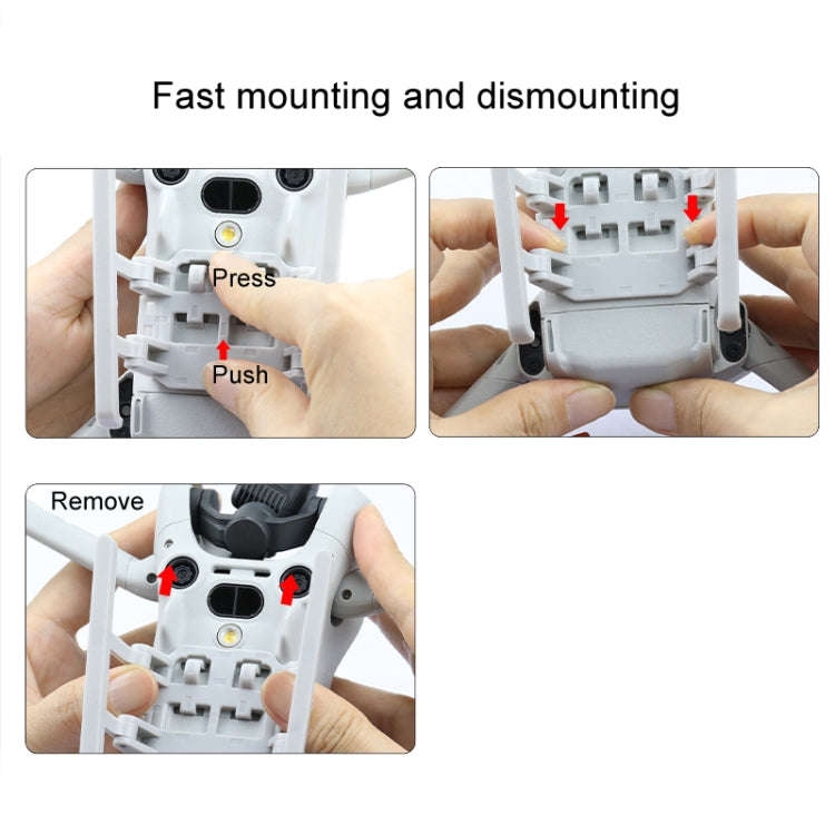 For DJI Mini 4 Pro Landing Gear Base Gimbal Protector Folding Booster Kickstand