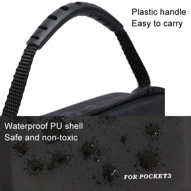 For DJI OSMO Pocket 3 Storage Bag Hard Shell Shoulder Handheld Organizer Case Accessories(Black)