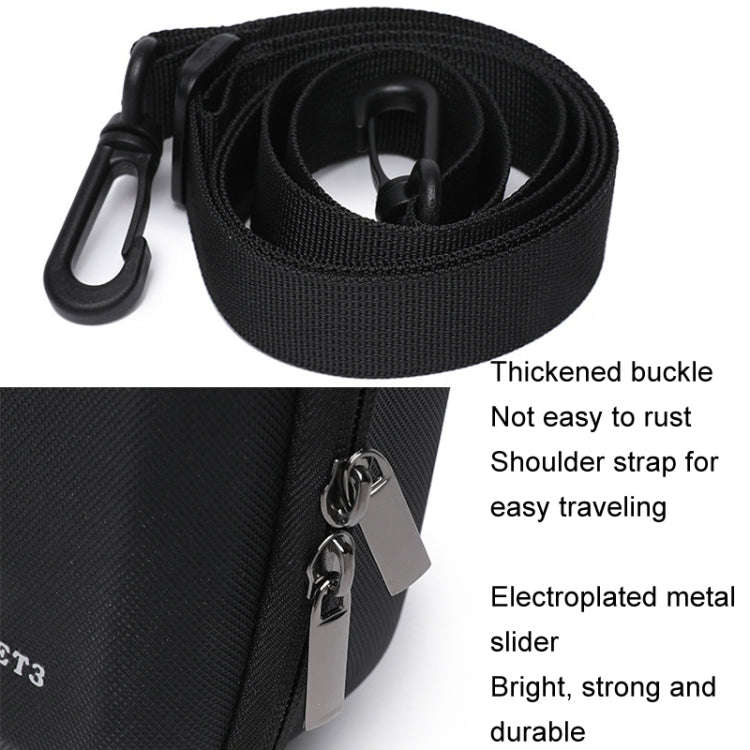 For DJI OSMO Pocket 3 Storage Bag Hard Shell Shoulder Handheld Organizer Case Accessories(Black)