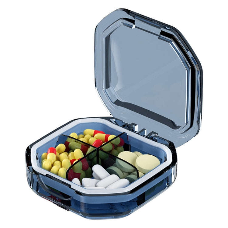 Portable Mini Compartmentalized Sealed Pill Box Weekly Morning And Evening Pill Capsule Dispensin...