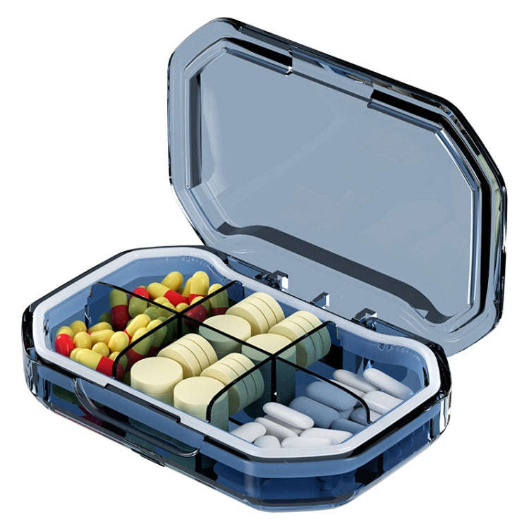Portable Mini Compartmentalized Sealed Pill Box Weekly Morning And Evening Pill Capsule Dispensin...