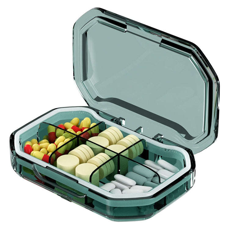 Portable Mini Compartmentalized Sealed Pill Box Weekly Morning And Evening Pill Capsule Dispensin...