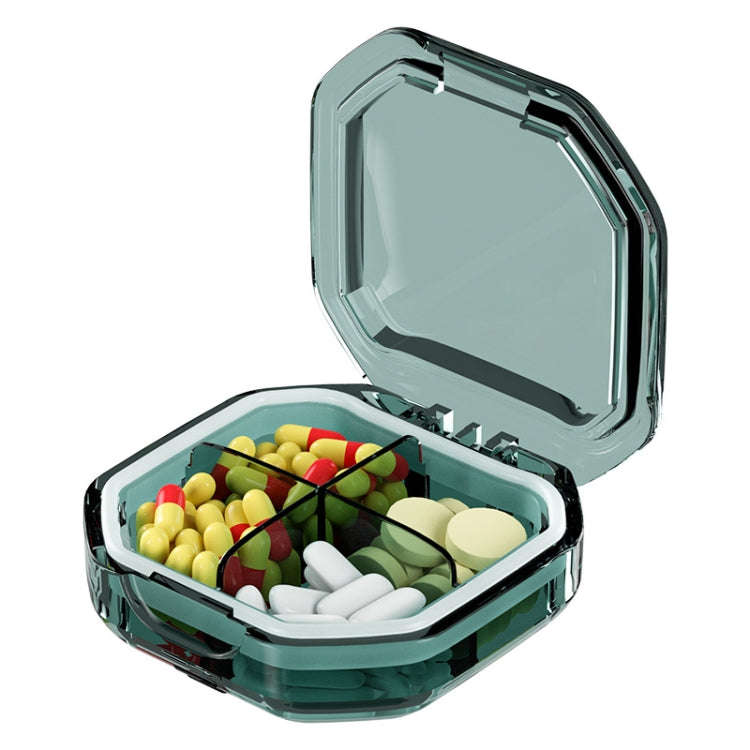 Portable Mini Compartmentalized Sealed Pill Box Weekly Morning And Evening Pill Capsule Dispensin...