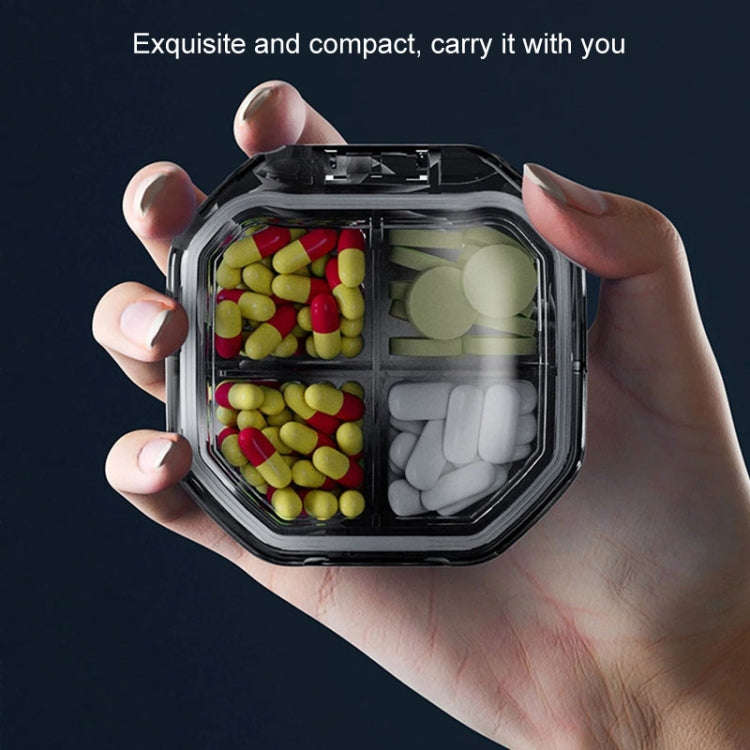 Portable Mini Compartmentalized Sealed Pill Box Weekly Morning And Evening Pill Capsule Dispensin...