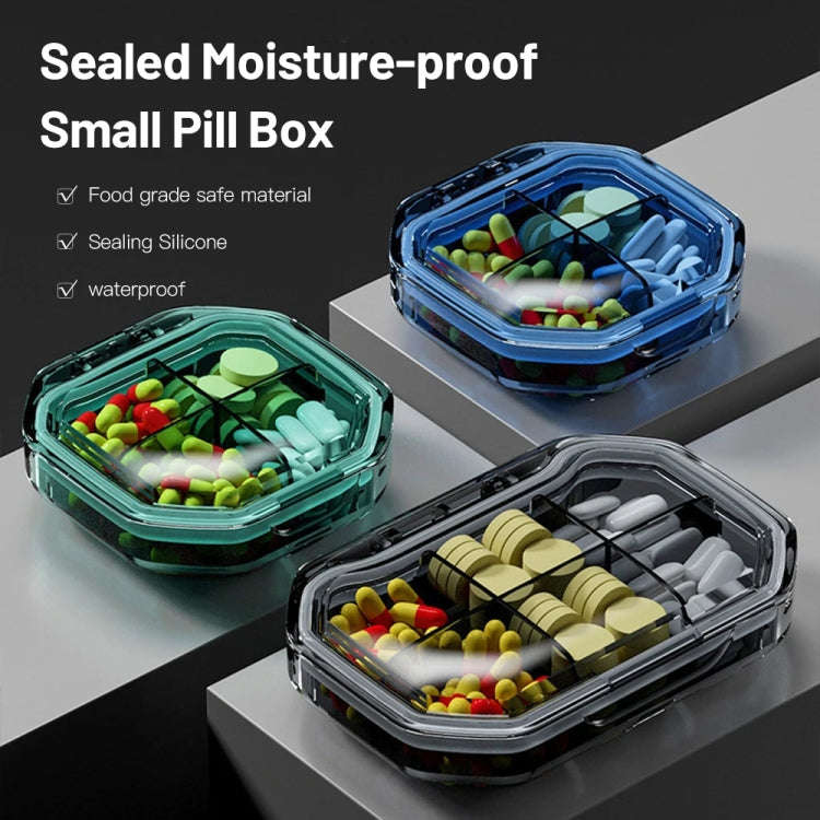 Portable Mini Compartmentalized Sealed Pill Box Weekly Morning And Evening Pill Capsule Dispensin...