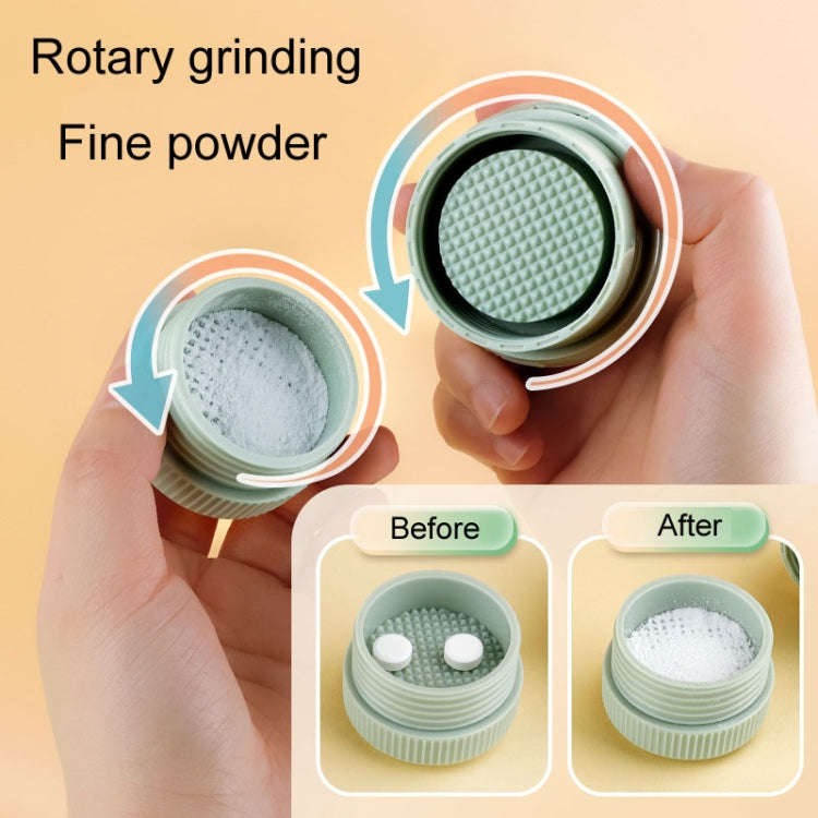 Portable 4 In 1 Mini Pill Box Multifunctional Cutting And Dispensing Device(Pink)