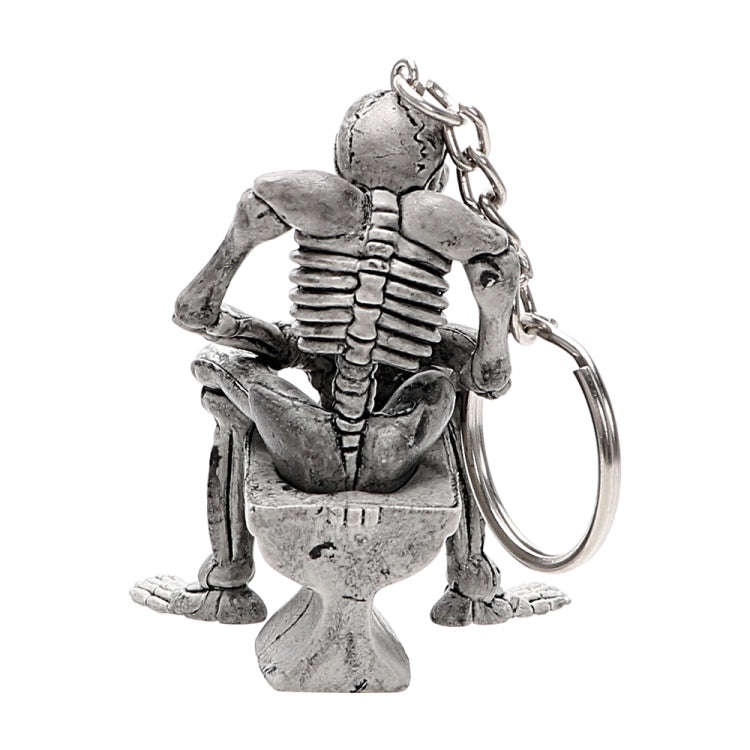 Car Key Rings Toilet Skulls Keychain Cool Purse Bag Decor Key Chain Rubber Mini Auto Keyfob Car S...
