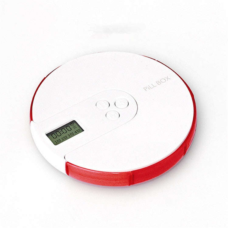 One Week Portable Timing Smart Pill Boxes Elder Reminding Electronic Medicine Box(Red)