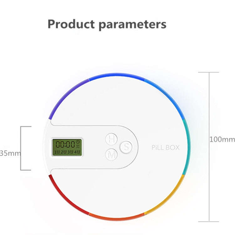 One Week Portable Timing Smart Pill Boxes Elder Reminding Electronic Medicine Box(Lake Green)