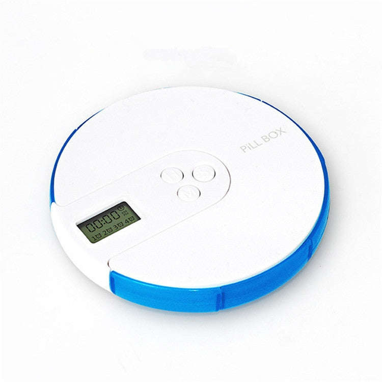 One Week Portable Timing Smart Pill Boxes Elder Reminding Electronic Medicine Box(Blue)