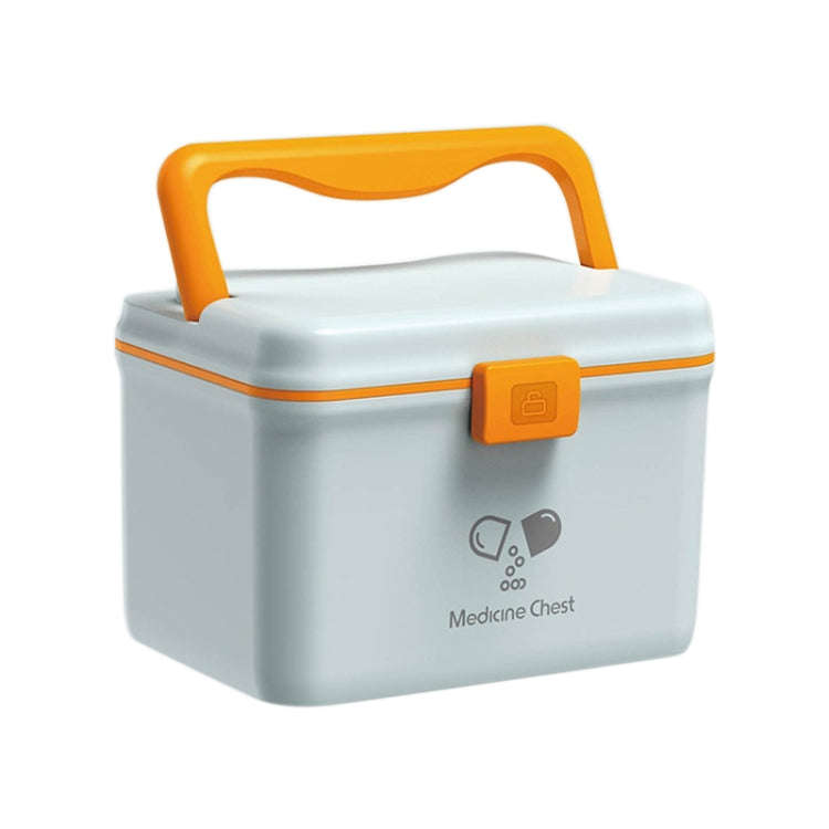 Jinlongxing 9659 Mini Household Plastic Portable Medicine Storage Box, Size:21x15x15.3cm(Blue)