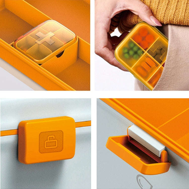 Jinlongxing 9659 Mini Household Plastic Portable Medicine Storage Box, Size:21x15x15.3cm(Blue)