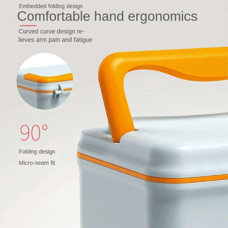 Jinlongxing 9659 Mini Household Plastic Portable Medicine Storage Box, Size:21x15x15.3cm(Blue)