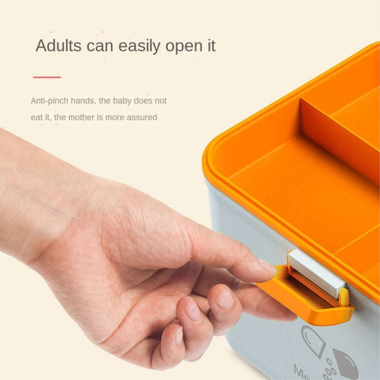 Jinlongxing 9659 Mini Household Plastic Portable Medicine Storage Box, Size:21x15x15.3cm(Blue)