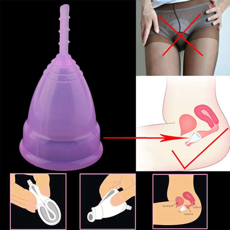 3 PCS Reusable Soft Cup Silicone Menstrual Cup(Pink)