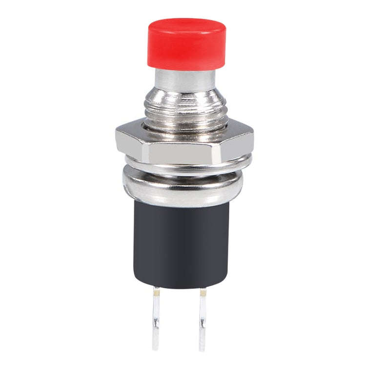 10 PCS 7mm Thread Multicolor 2 Pins Momentary Push Button Switch(Red)