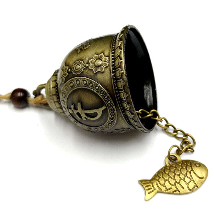 2 PCS Good Fortune Fortune House Creative Buddha Statue Model Bell Car Hanging Gift