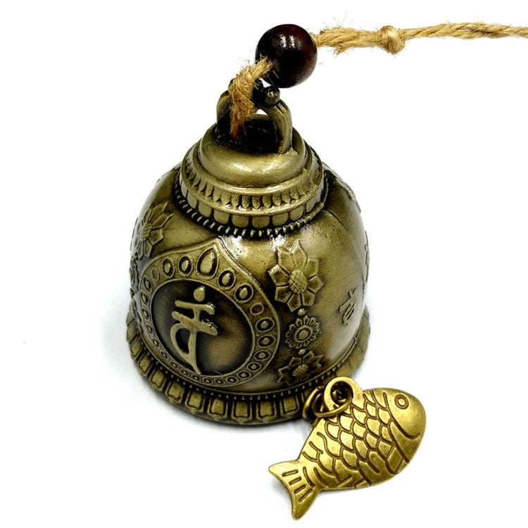 2 PCS Good Fortune Fortune House Creative Buddha Statue Model Bell Car Hanging Gift