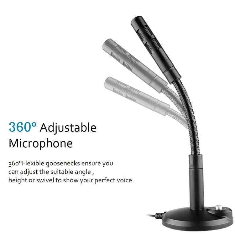 USB Condenser Microphone with Cable for Computer PC Desktop Laptop Notebook Cable Recording Gamin...