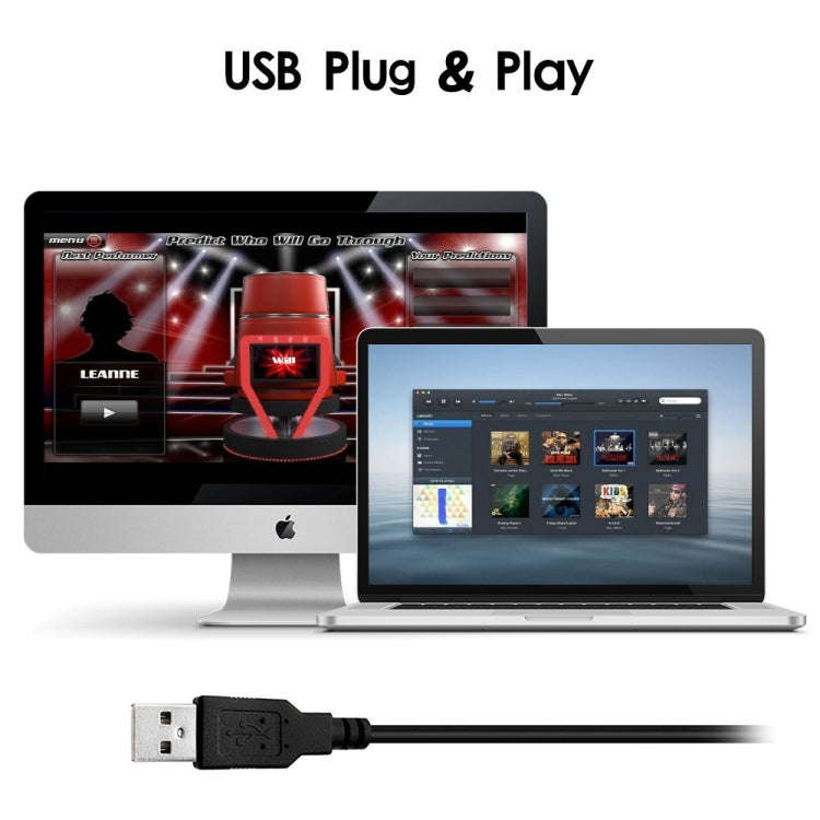 USB Condenser Microphone with Cable for Computer PC Desktop Laptop Notebook Cable Recording Gamin...