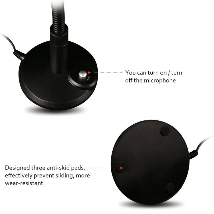 USB Condenser Microphone with Cable for Computer PC Desktop Laptop Notebook Cable Recording Gamin...